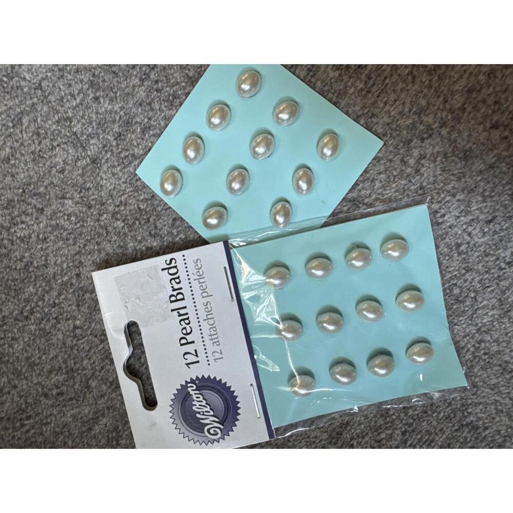 Wilton Pearl Brads – 12 Count Scrapbooking & Craft Embellishments